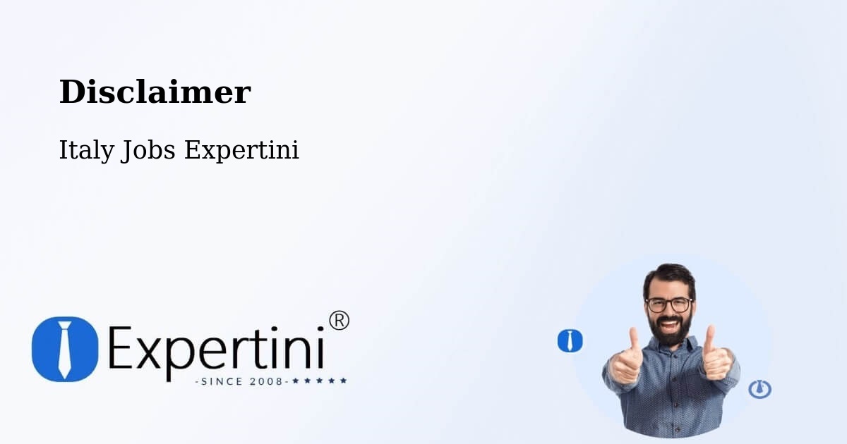 Disclaimer – Budrio - Italy Jobs Expertini