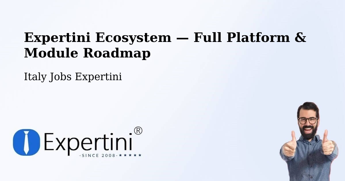 Expertini Ecosystem — Full Platform & Module Roadmap – Budrio